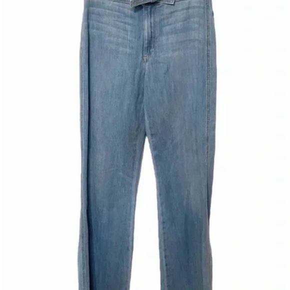 NWOT high rise belted  flare jeans - Picture 5 of 11